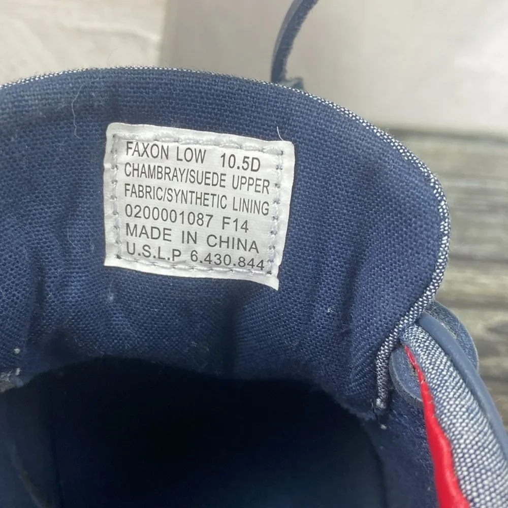 Ralph Lauren Men's Faxon Casual Gray Chambray Lace Up Topsider Boat Shoes 10.5